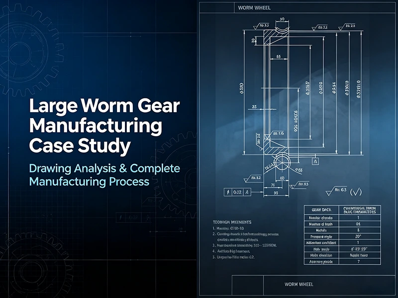 Large Worm Gear Manufacturing Case Study: Drawing Analysis & Complete Manufacturing Process