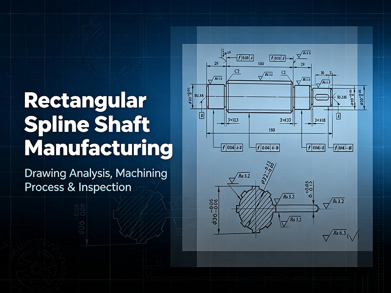 Rectangular Spline Shaft Manufacturing: Drawing Analysis, Machining Process & Inspection