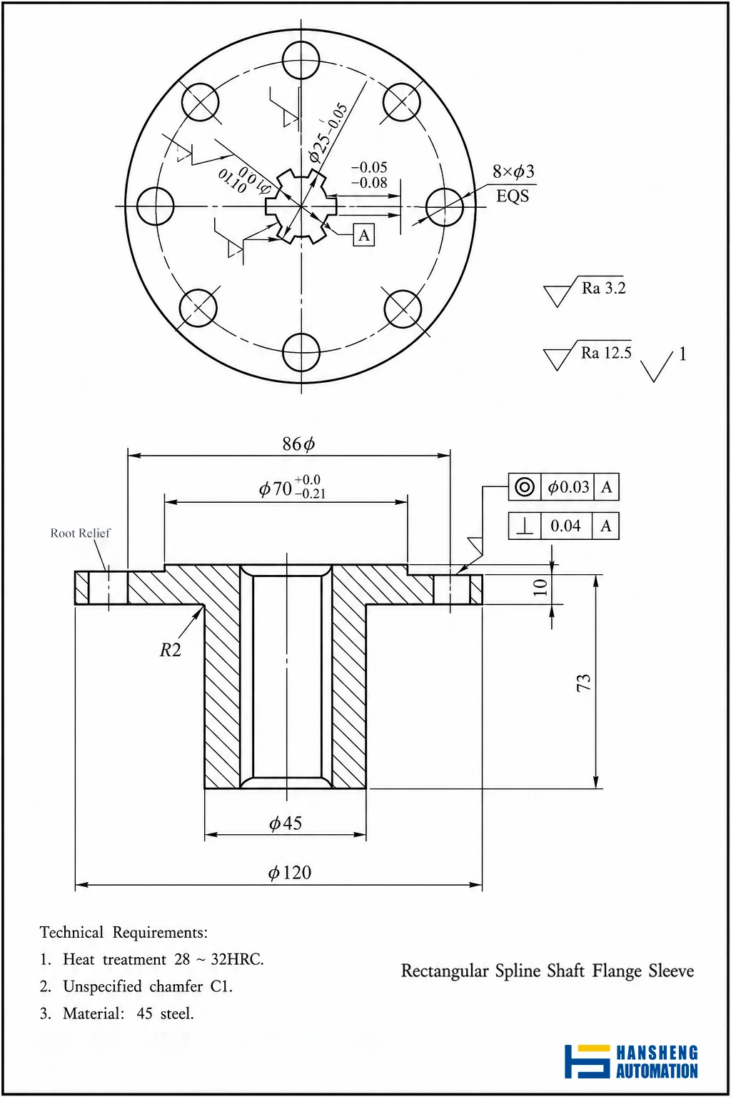 Rectangular-Spline-Sleeve-Machining-Engineering-Drawing