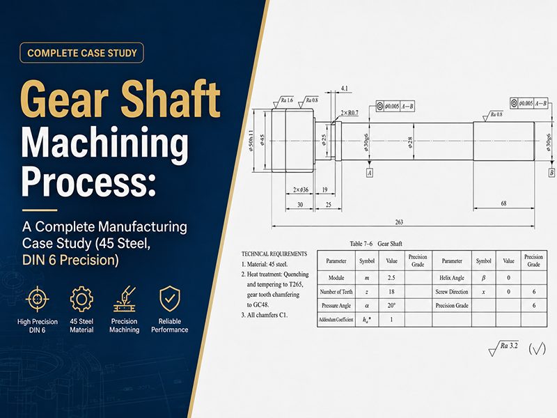 Gear Shaft Machining Process: A Complete Manufacturing Case Study (45 Steel, DIN 6 Precision)