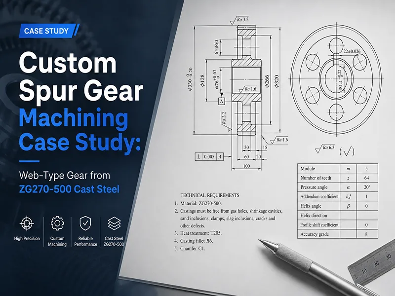 Custom Spur Gear Machining Case Study: Web-Type Gear from ZG270-500 Cast Steel