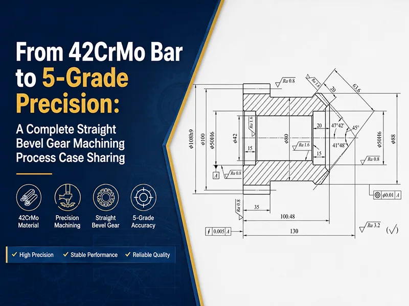 From 42CrMo Bar to 5-Grade Precision: A Complete Straight Bevel Gear Machining Process Case Sharing