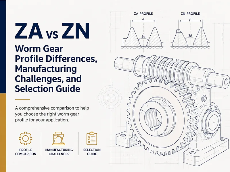 ZA vs ZN Worm Gear Profile Differences, Manufacturing Challenges, and Selection Guide
