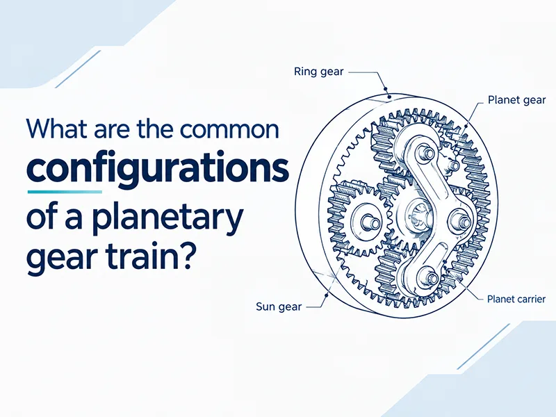 What are the common configurations of a planetary gear train?